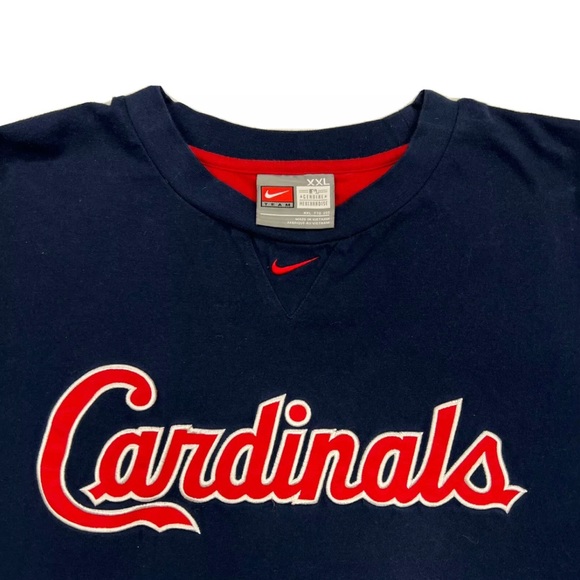 Vintage Nike St. Louis Cardinals Long Sleeve 2XL XXL with Sewn Logo - Picture 2 of 5